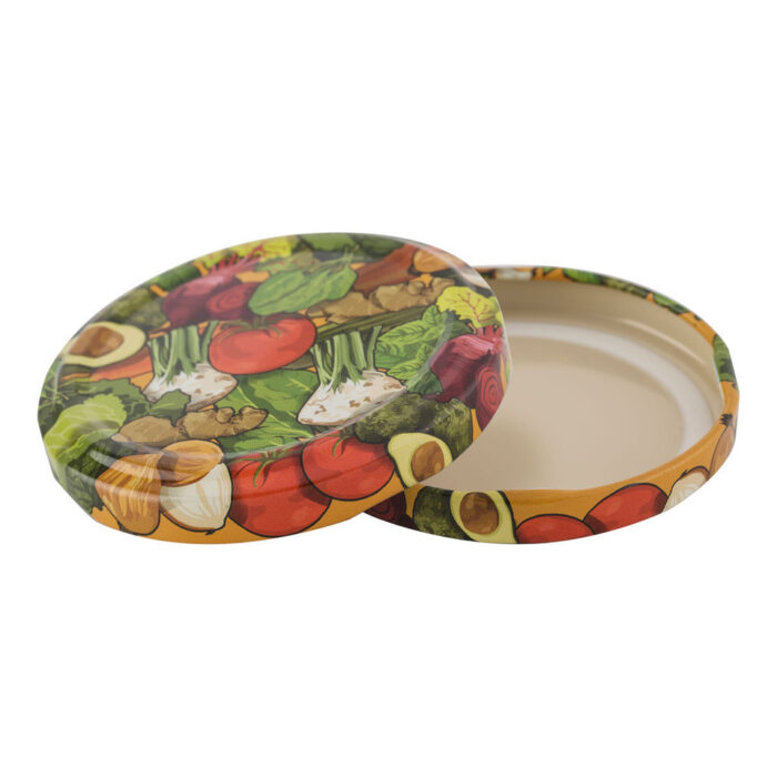 Twist Top Jar Lids 63mm - 20 pack (FRUIT PRINT)